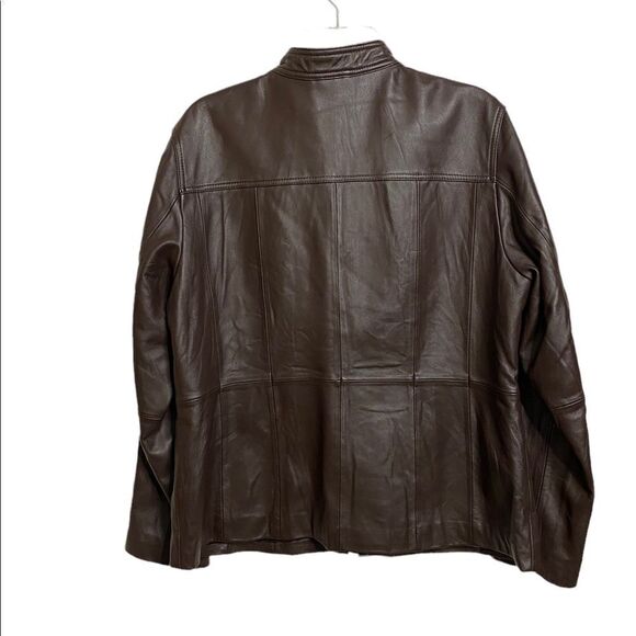 CHICOS Leather Davita Bomber Motorcycle Jacket - Picture 2 of 12